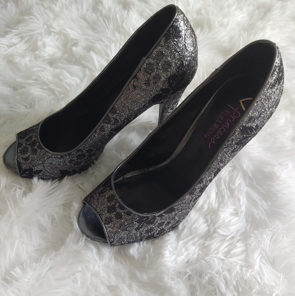 Princess Vera Wang silver and black Stiletto Heel